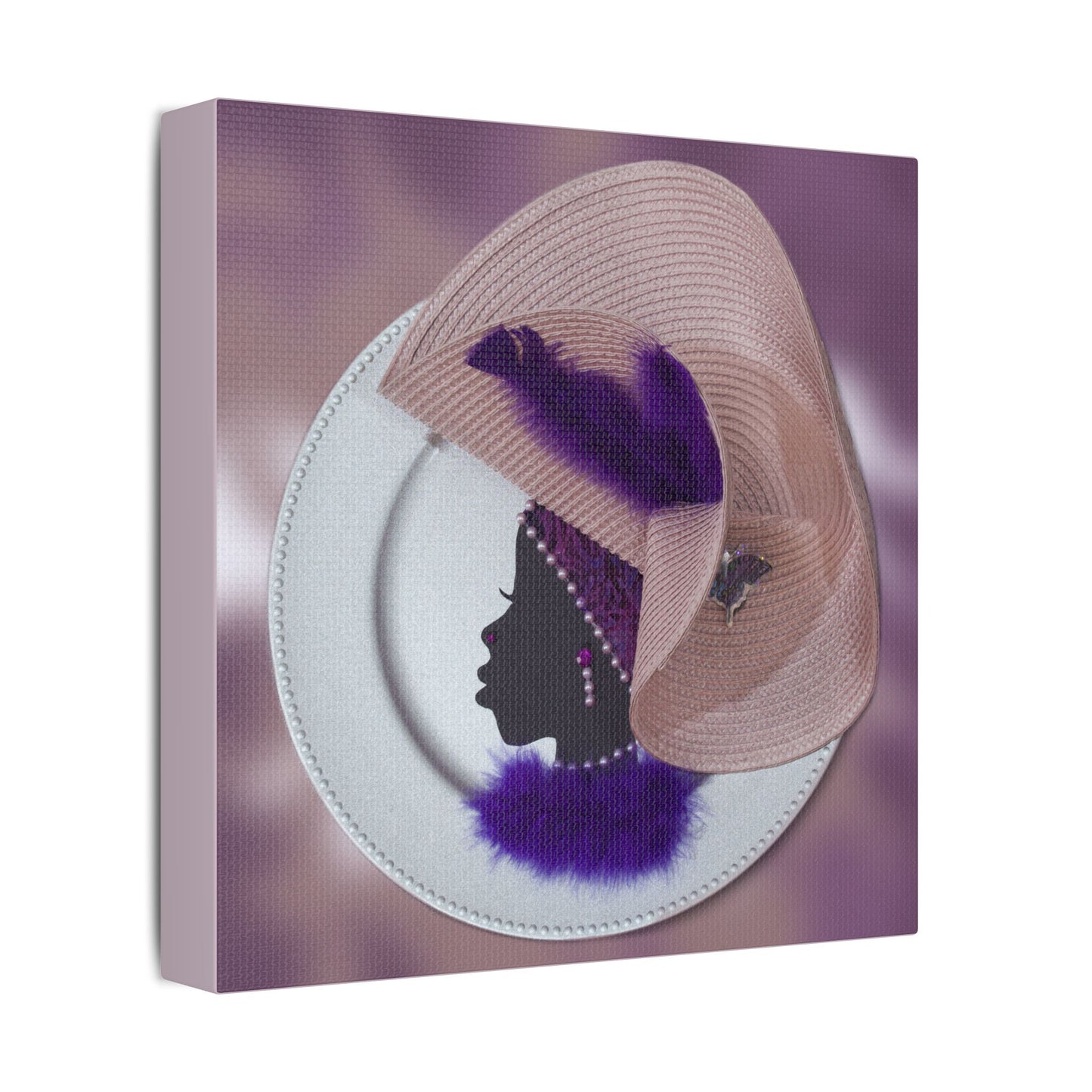 Black Beauty (pink+purple) ~ Canvas Print