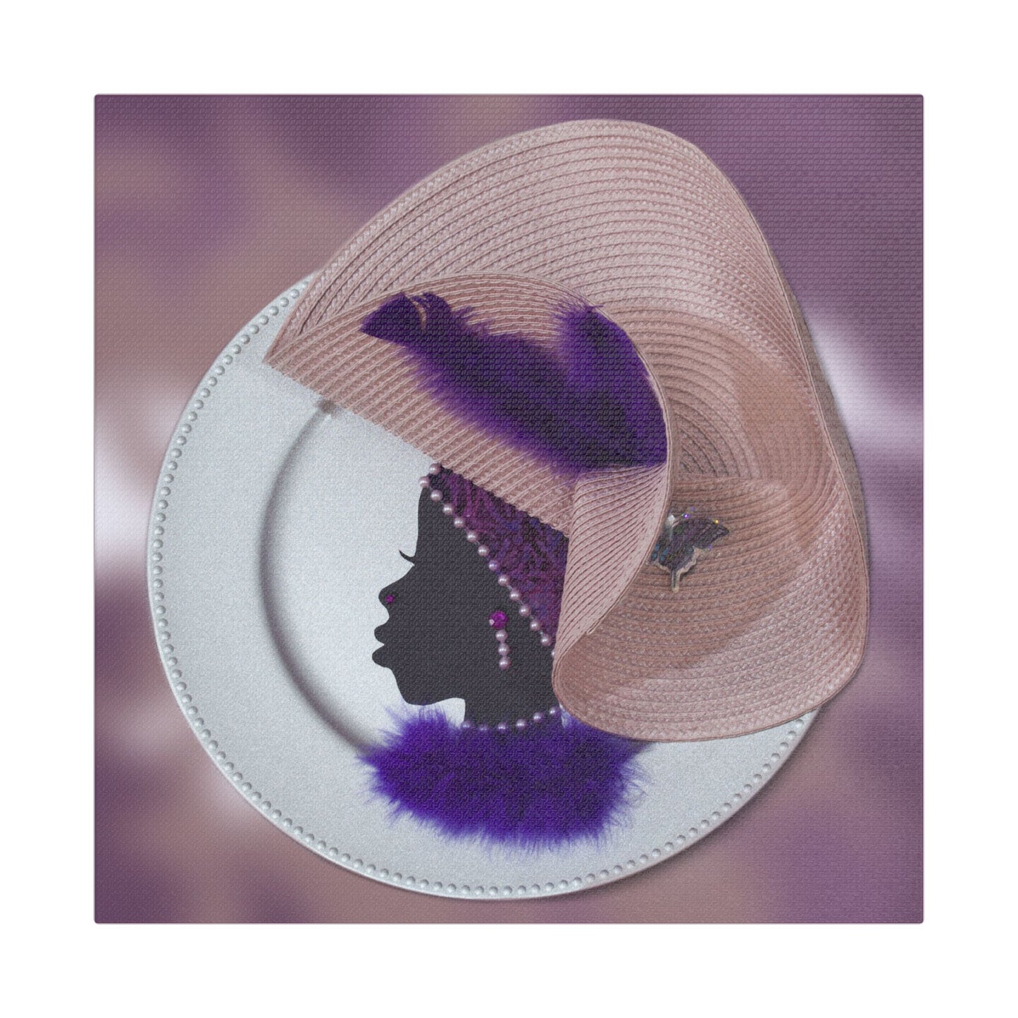 Black Beauty (pink+purple) ~ Canvas Print